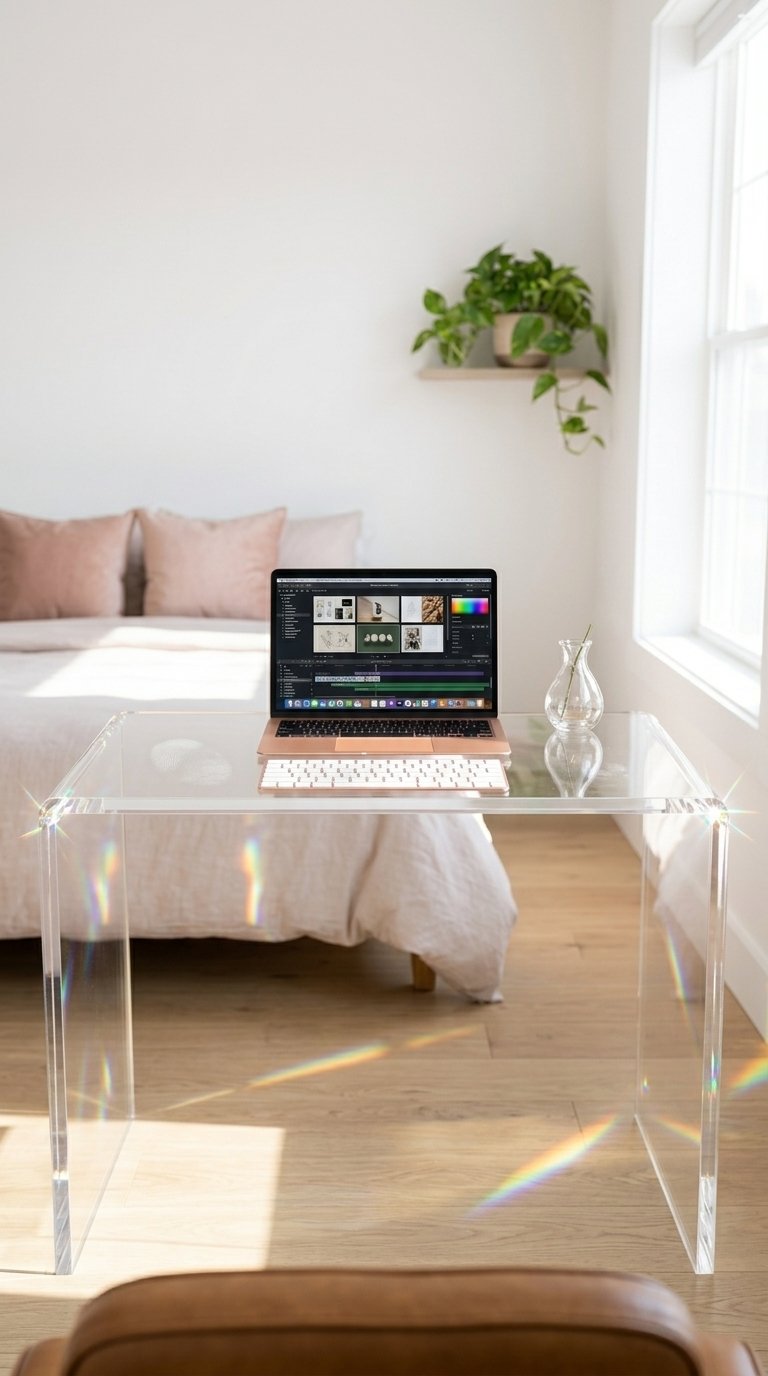 Transparent Acrylic Desk for Modern Spaces