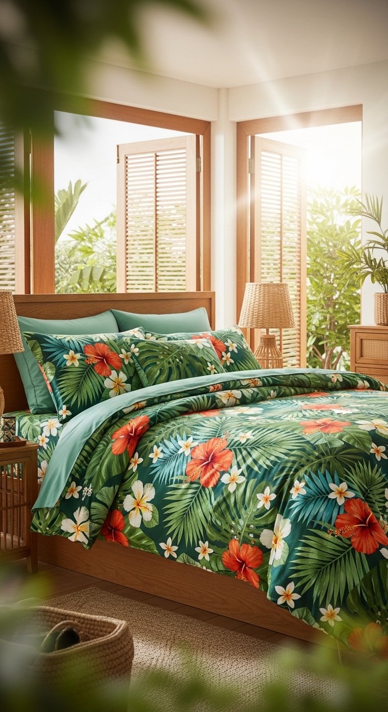 Tropical Floral Bedding