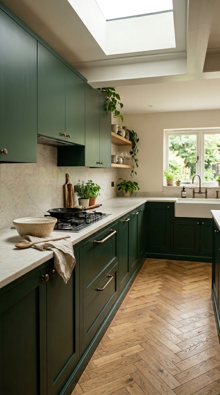 Try Forest Green Cabinets
