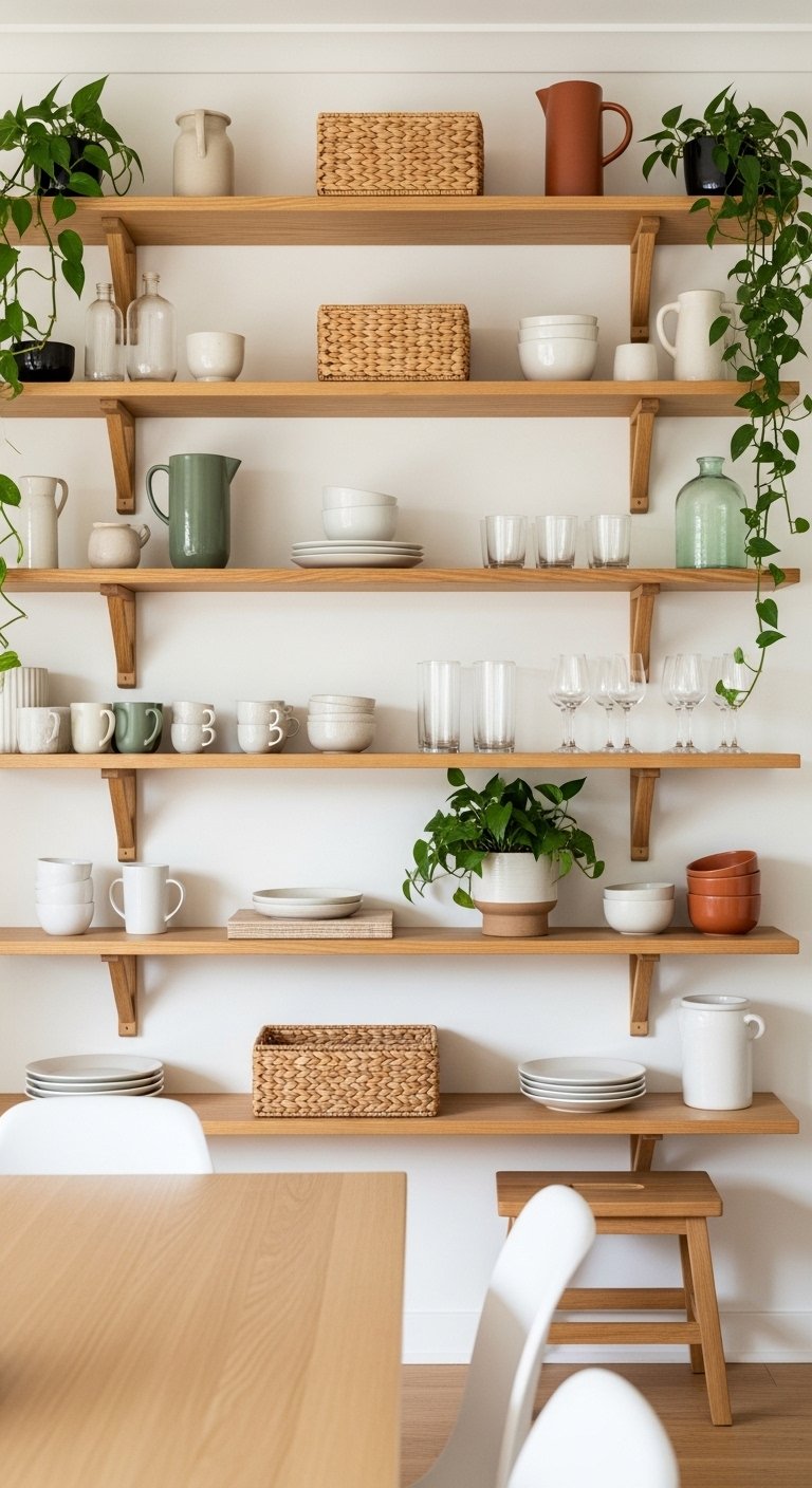 Try Open Shelving on One Wall