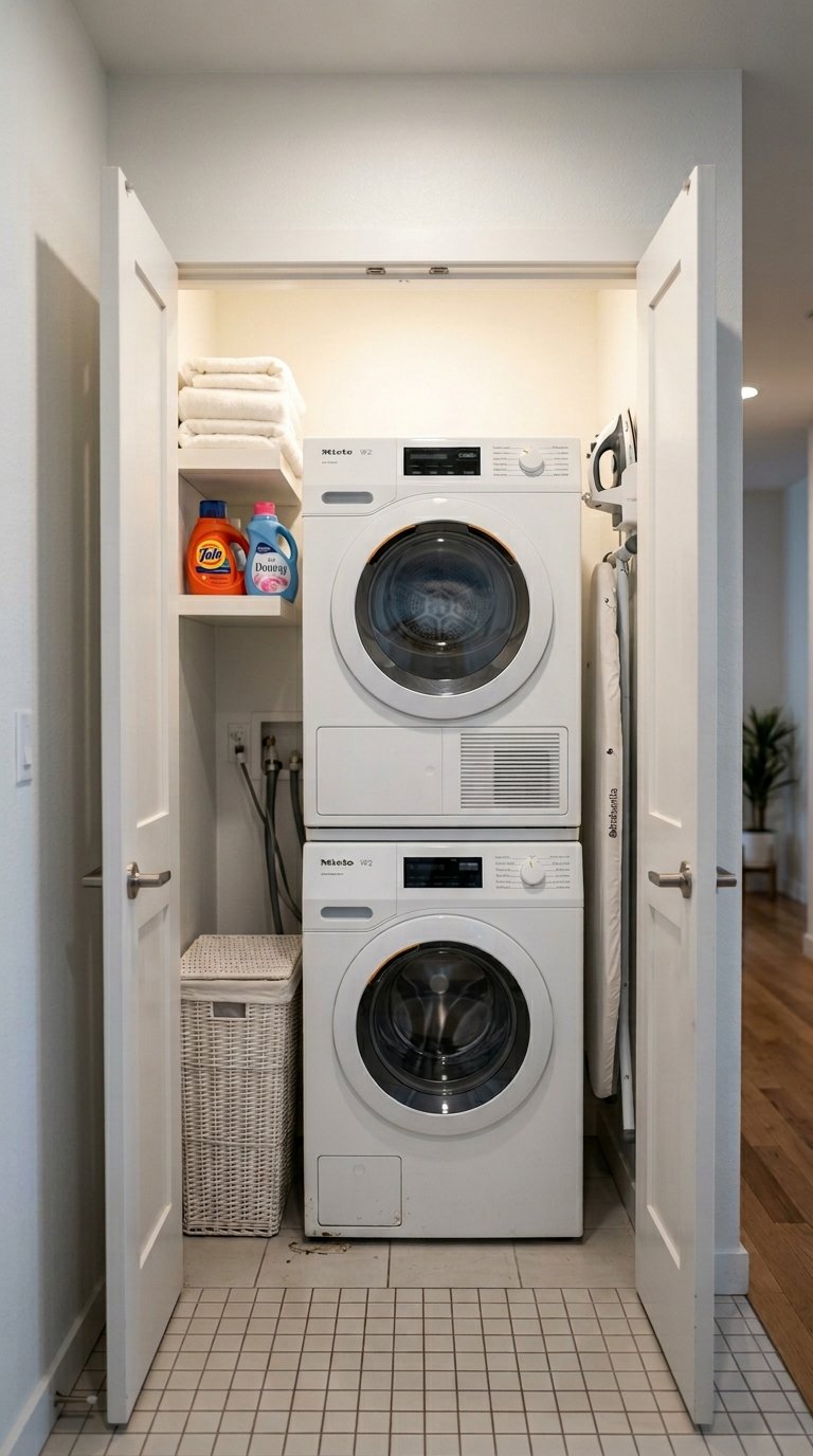 Try a Stacked Washer and Dryer Setup