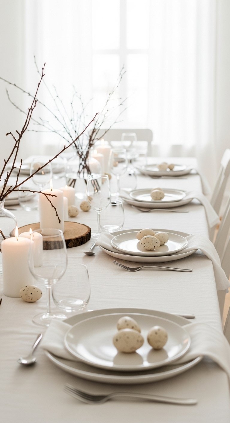 Try an All-White Table With Natural Accents