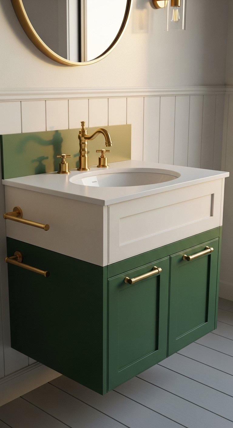 Two-Tone Vanity Cabinet
