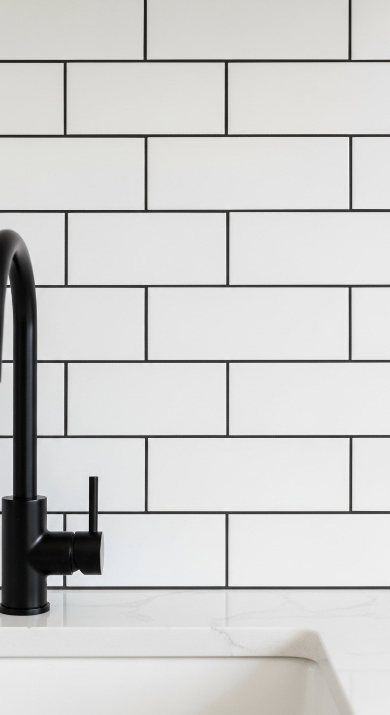 Use Black Grout With White Tile
