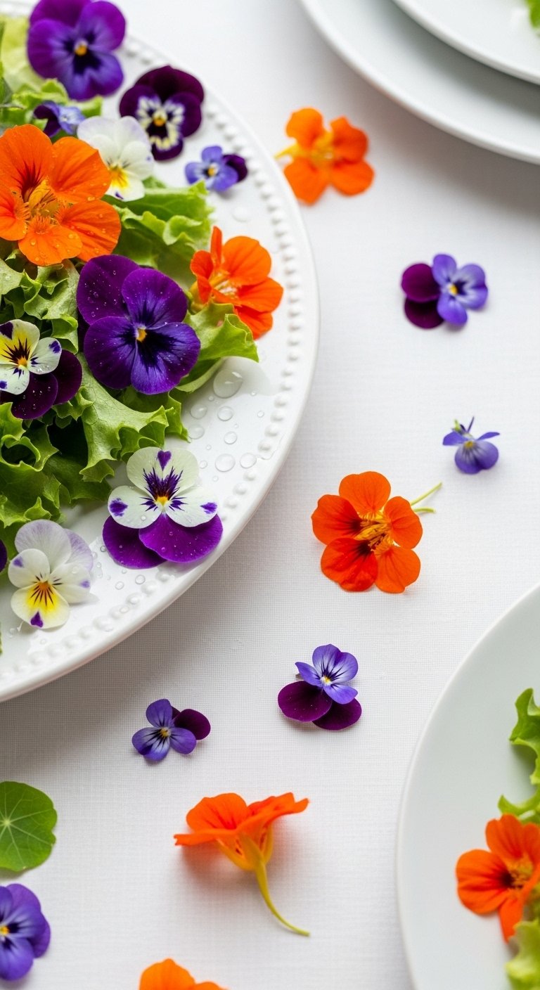 Use Edible Flowers as Table Decor