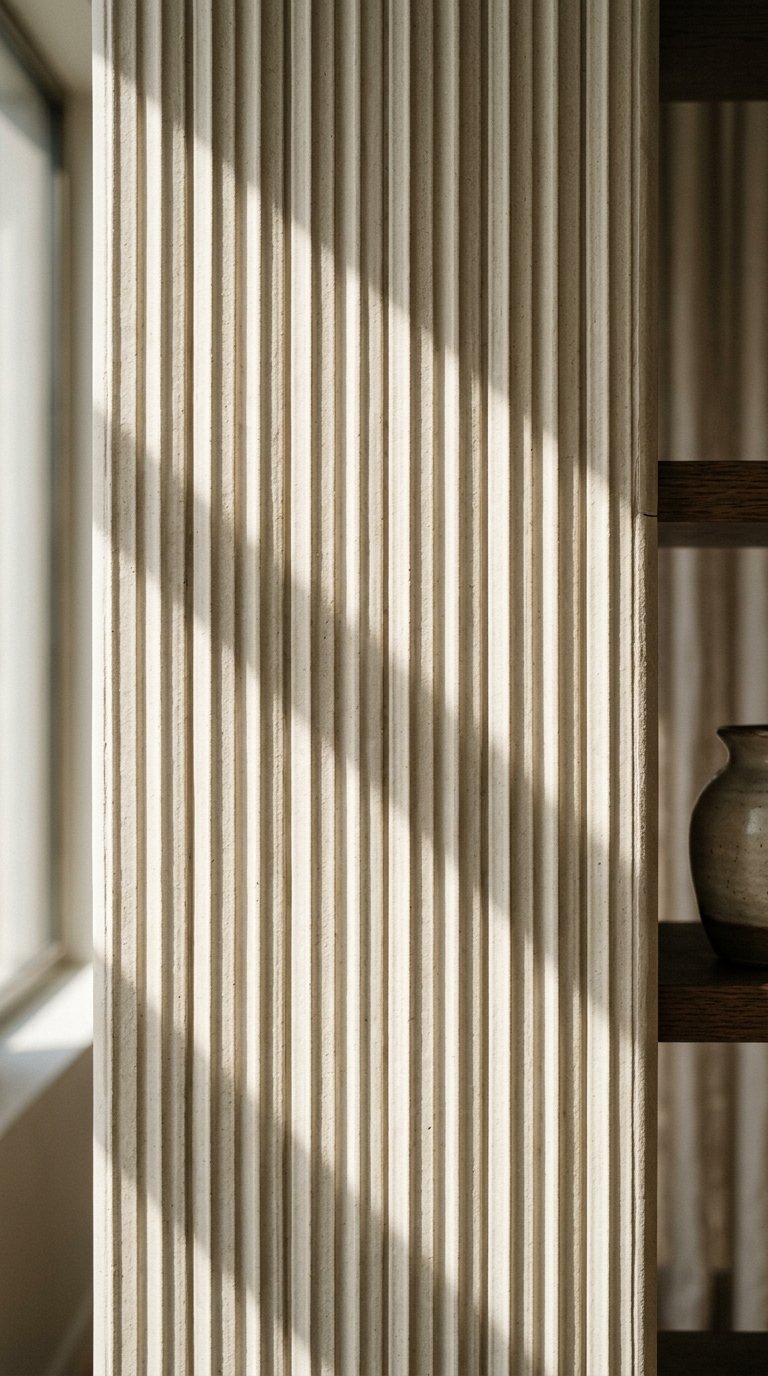 Use Fluted or Ribbed Tile for Texture