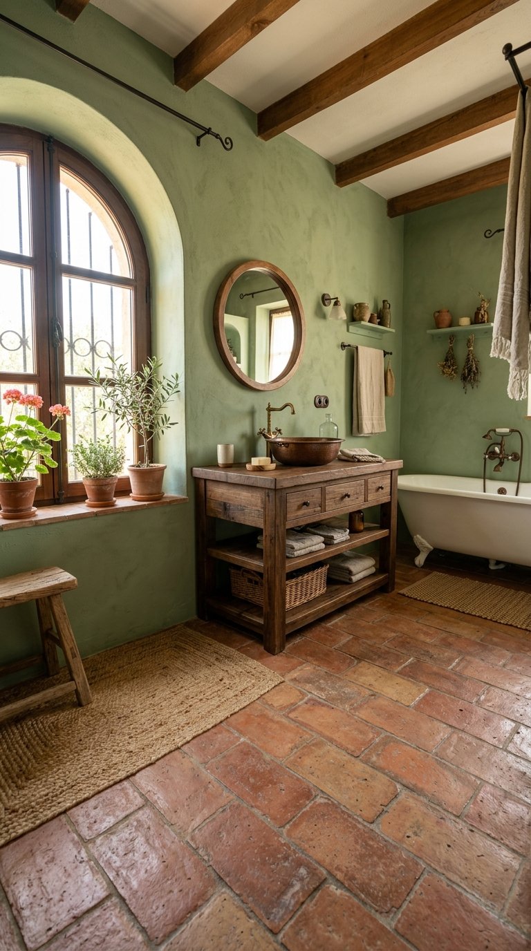 Use Green and Terracotta as a Complementary Palette