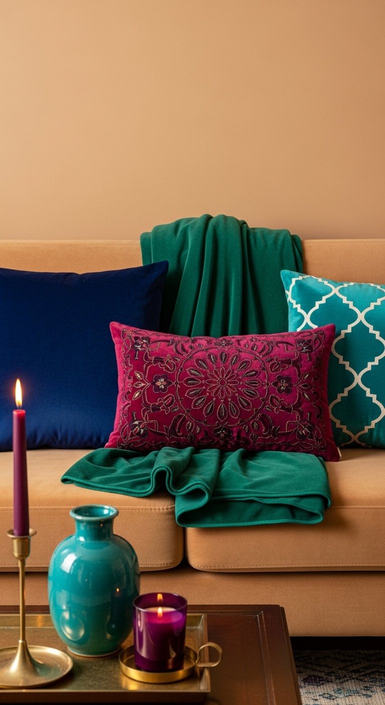 Use Jewel Tones as Accent Colors