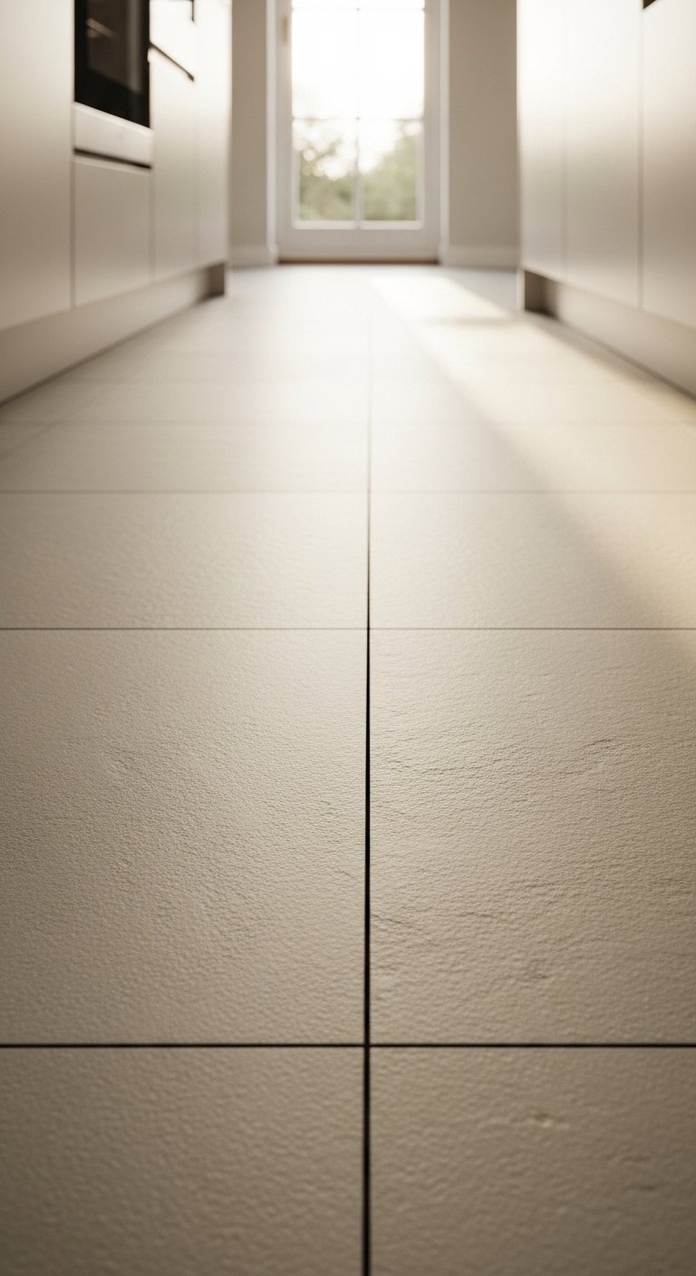 Use Large Format Tiles on the Kitchen Floor