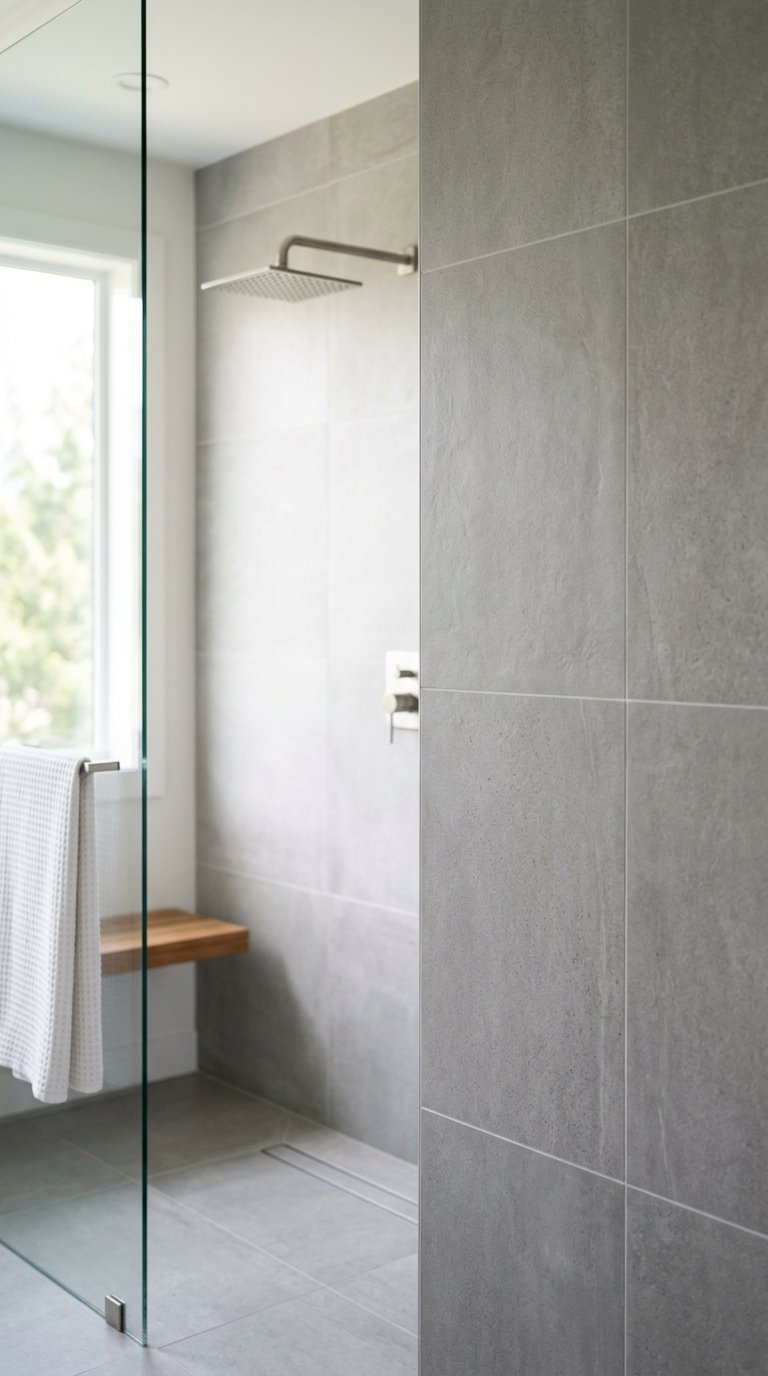 Use Large Format Wall Tiles to Minimize Grout Lines