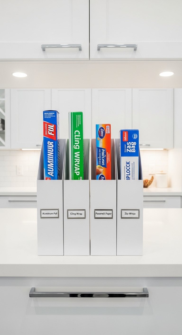 Use Magazine Files for Foil, Wrap, and Bags