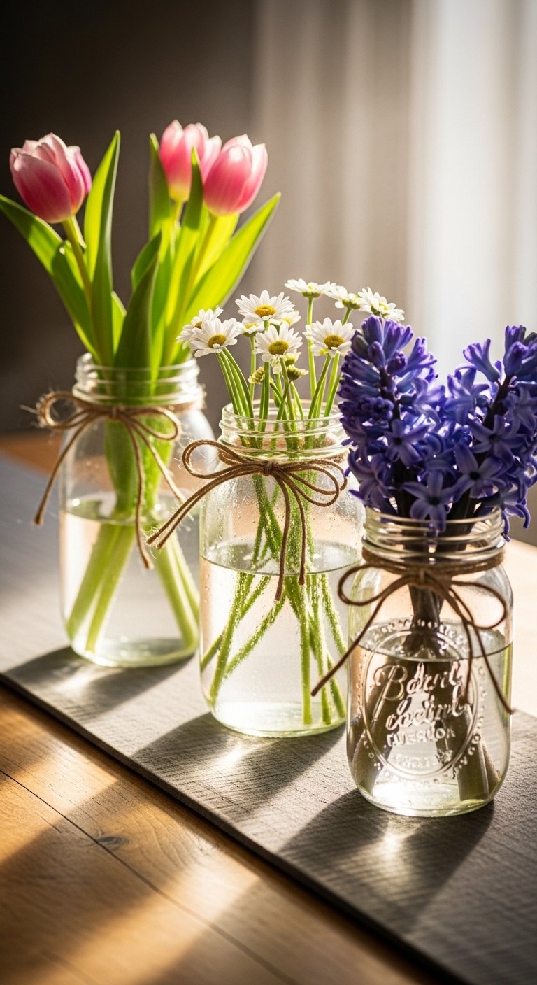 Use Mason Jars as Vases