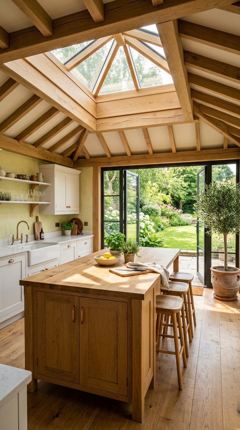 Use Oak in a Kitchen Extension or Garden Room