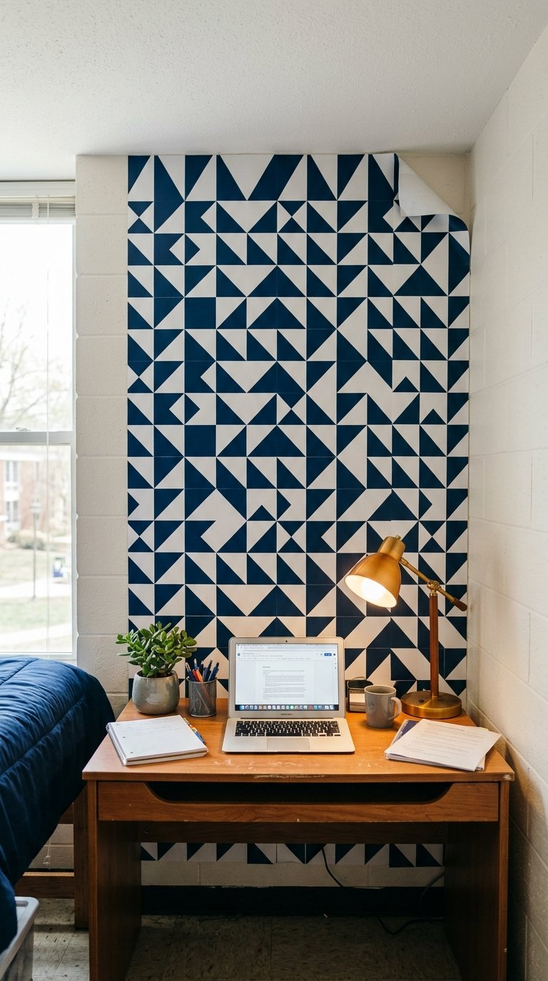 Use Peel-and-Stick Wallpaper on One Wall or Surface
