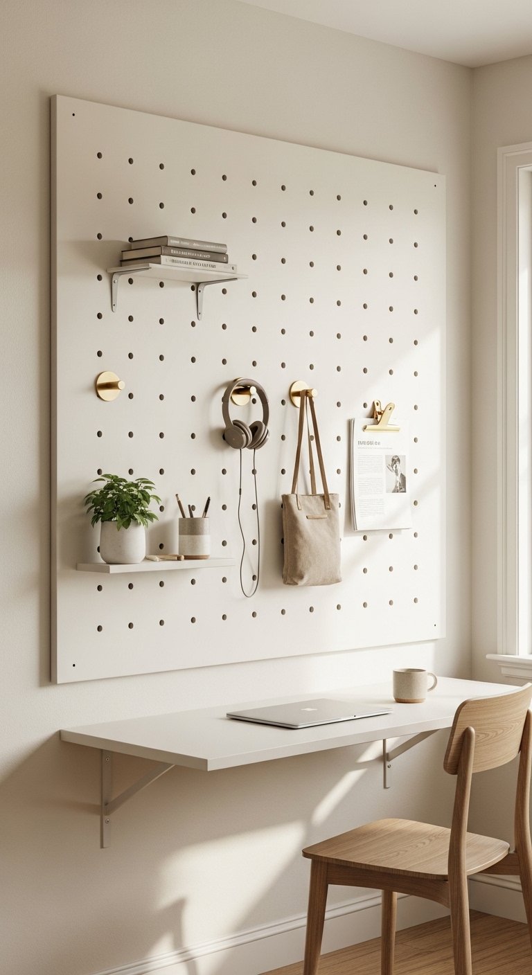 Use Pegboard as a Functional Wall System