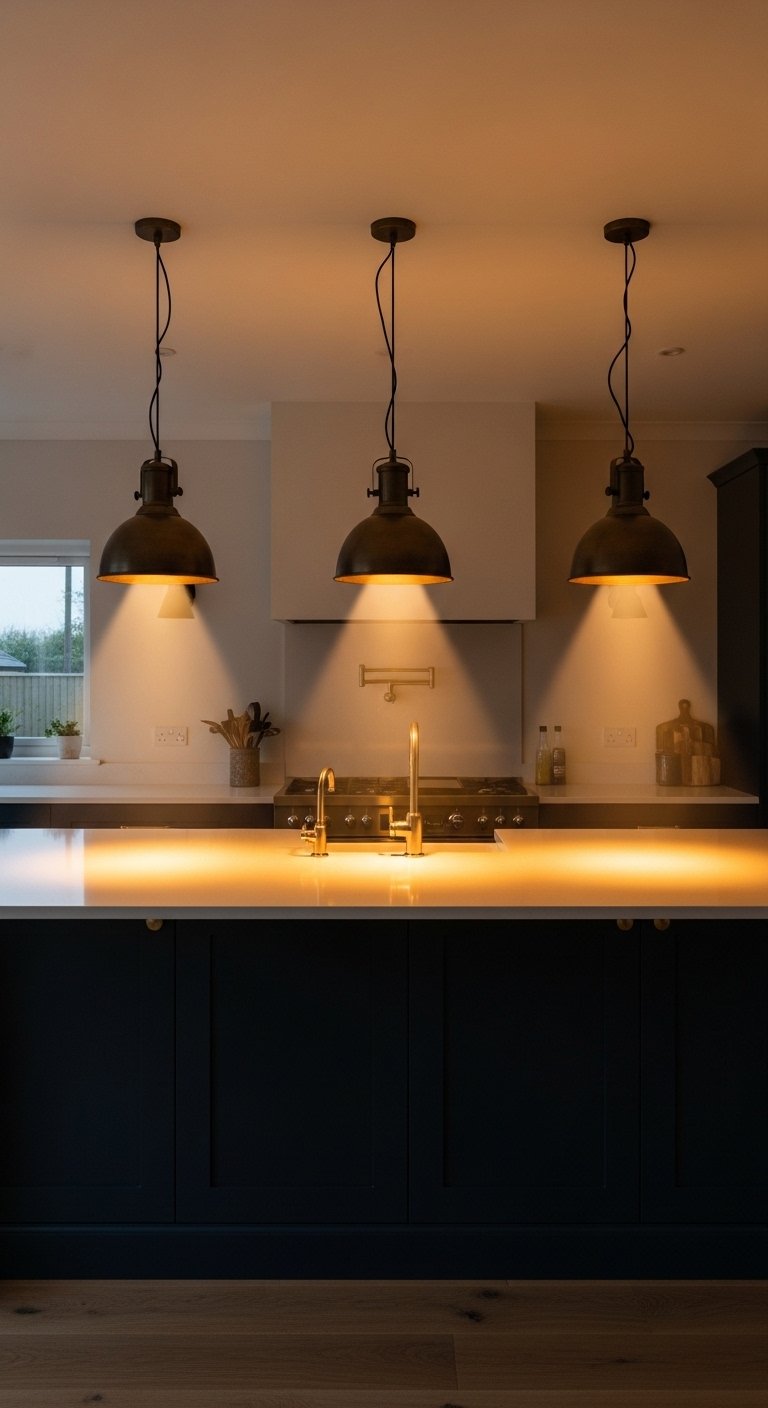 Use Pendant Lights to Define the Island Zone