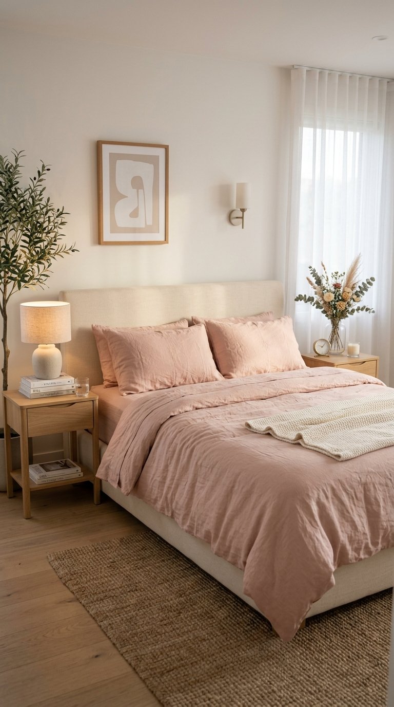 Use Pink Bedding as the Room's Color Anchor