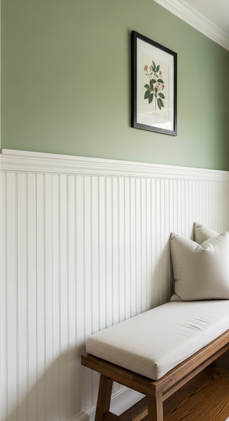 Use Shiplap or Beadboard on the Lower Half of Walls