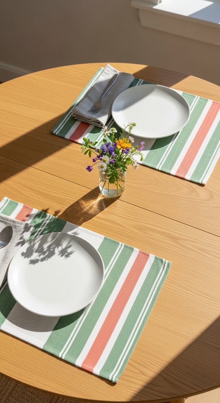 Use Striped or Floral Placemats