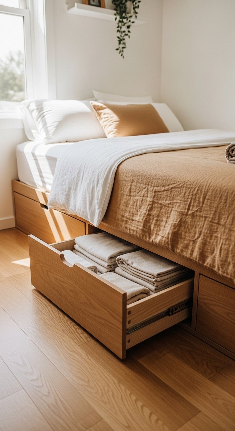 Use Your Bed Frame as Storage