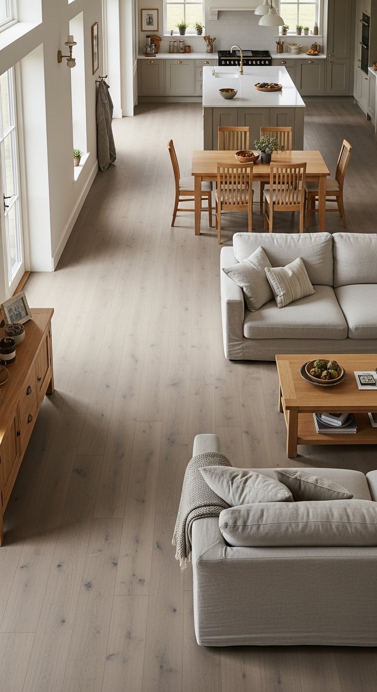 Use a Consistent Flooring Material Throughout