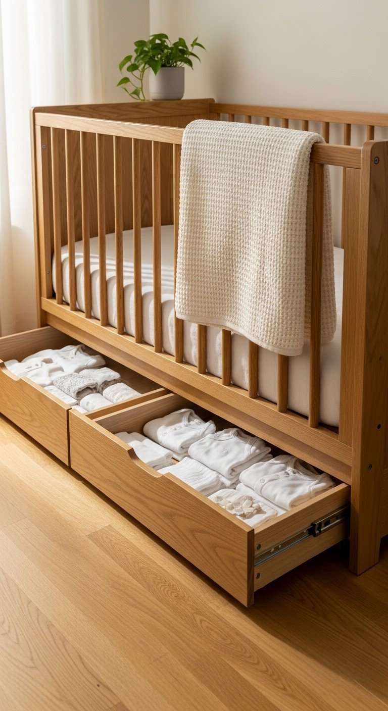 Use a Crib With Storage Underneath