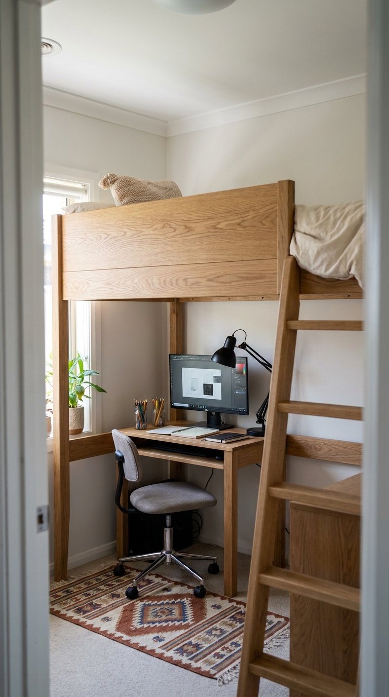 Use a Loft Bed to Maximize Floor Space