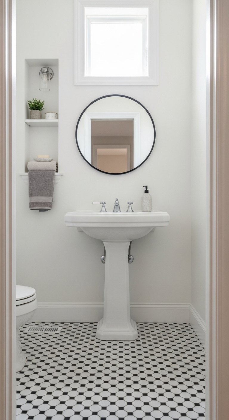 Use a Pedestal Sink for Small Bathrooms