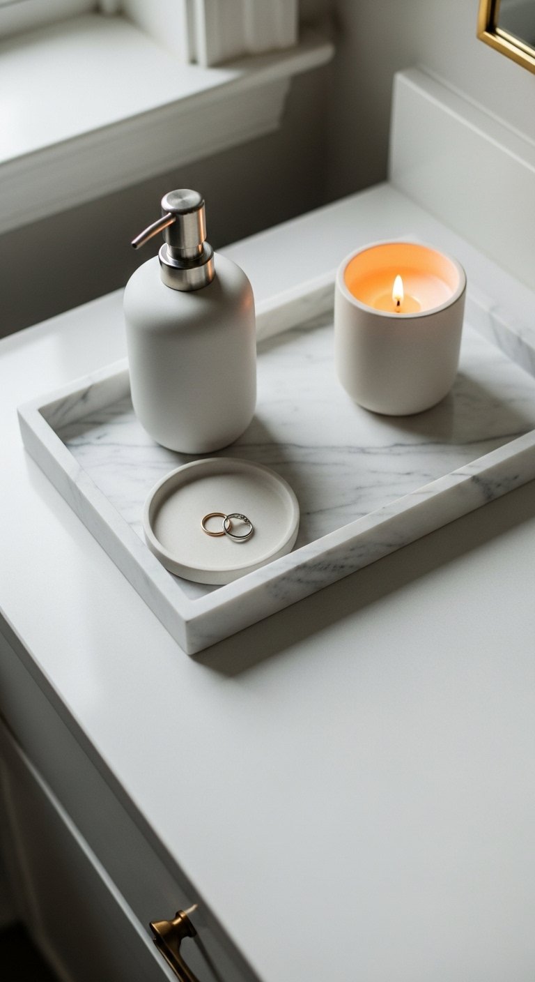 Use a Tray to Anchor Everything on the Counter