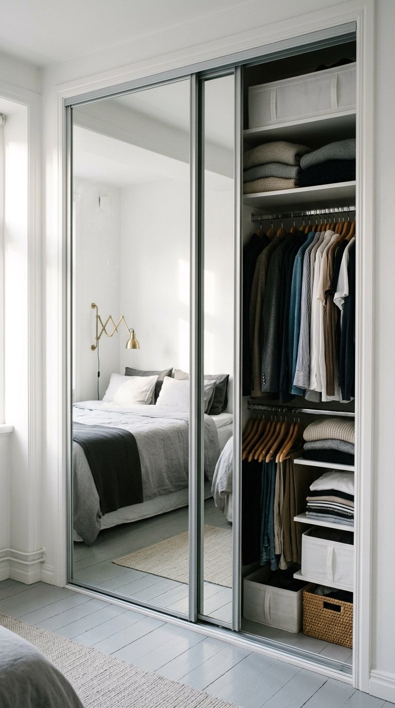 Use a Wardrobe With Sliding Doors
