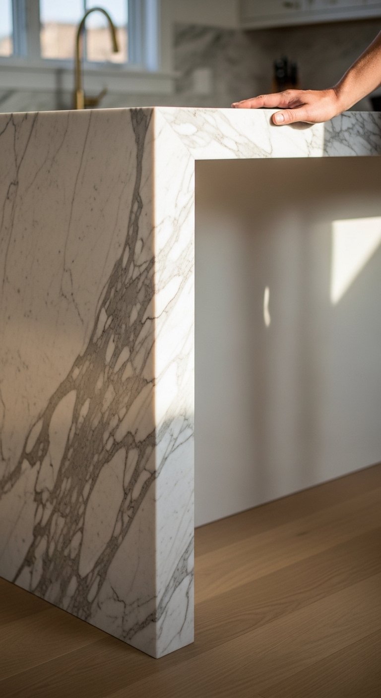 Use a Waterfall Edge Countertop