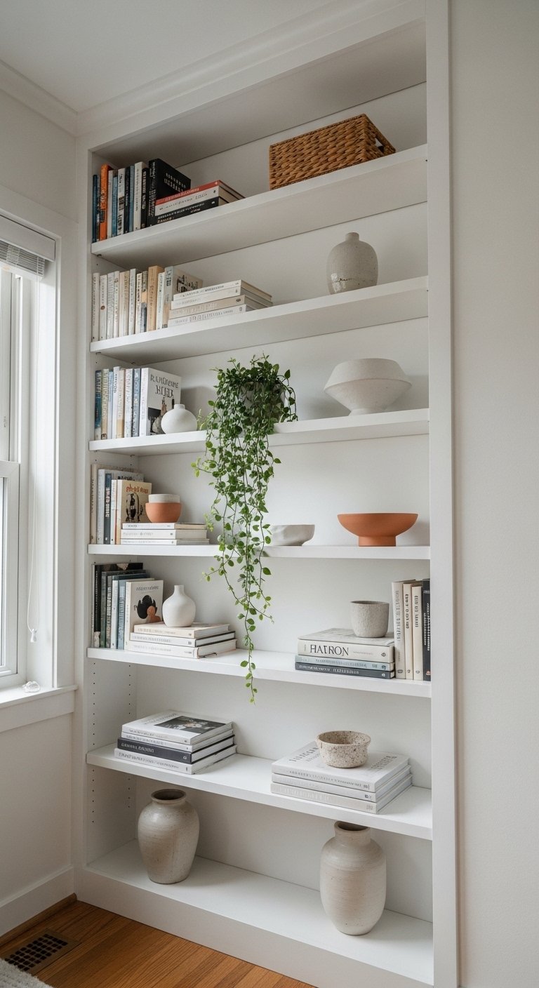 Vertical Interest with Tall Shelving