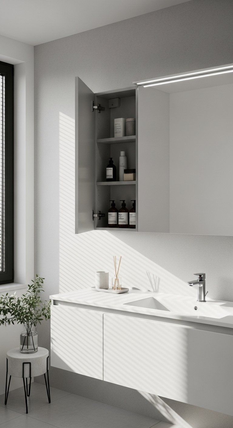 Wall-Mounted Cabinets for Clean Lines