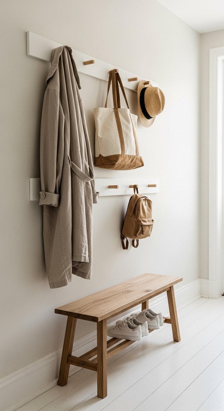 Wall-Mounted Hook Rail