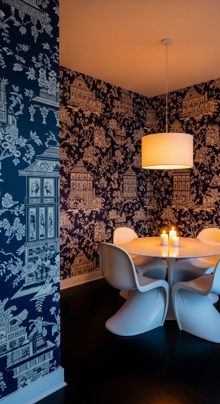 Wallpaper on All Four Walls