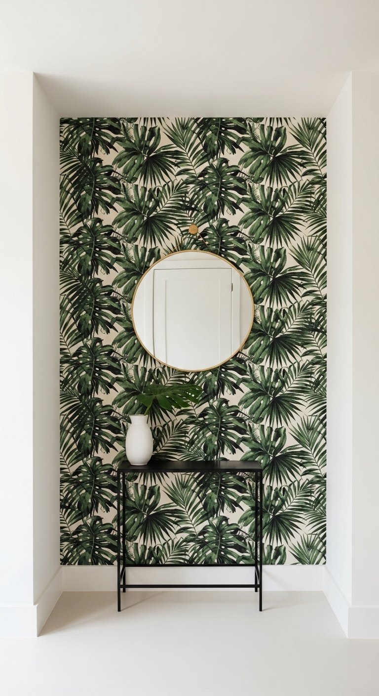 Wallpaper on the Entry Wall