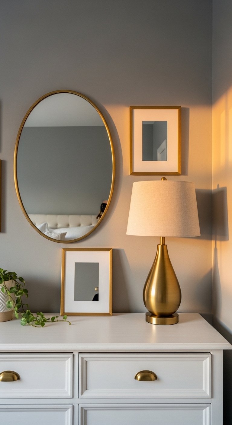  Warm Gray with Brass Accents