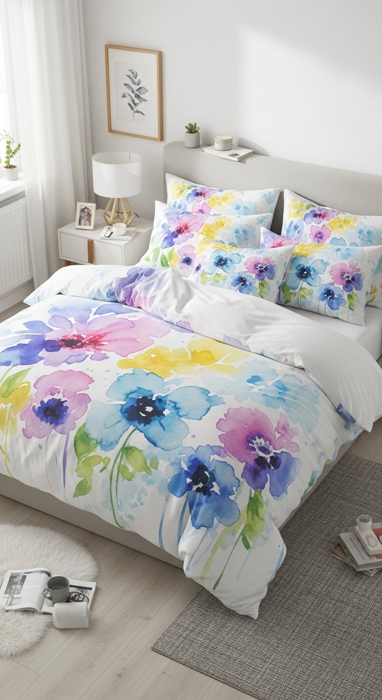 Watercolor Floral Bedding