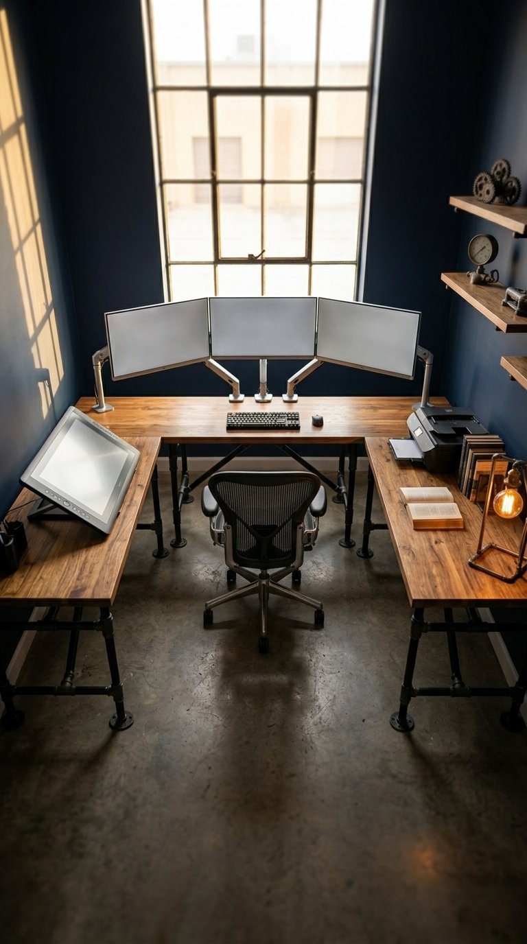 Wraparound Corner Command Center
