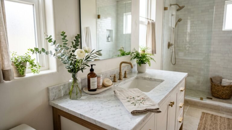 bathroom floral decor ideas