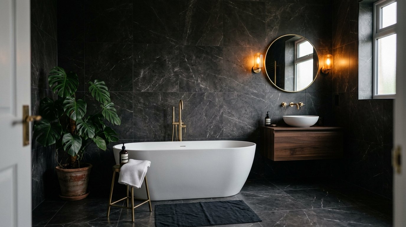 dark bathroom ideas