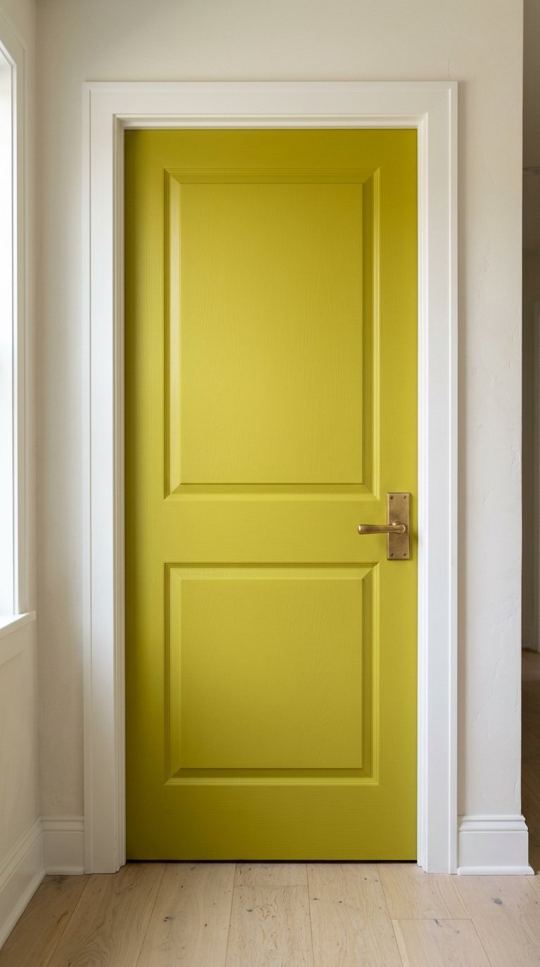 21. Paint One Interior Door in a Bold Summer Tone