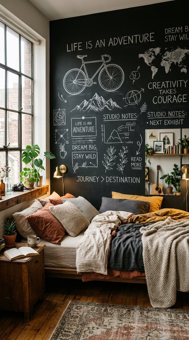 A Chalkboard Wall for Writing, Drawing, and Spontaneous Expression