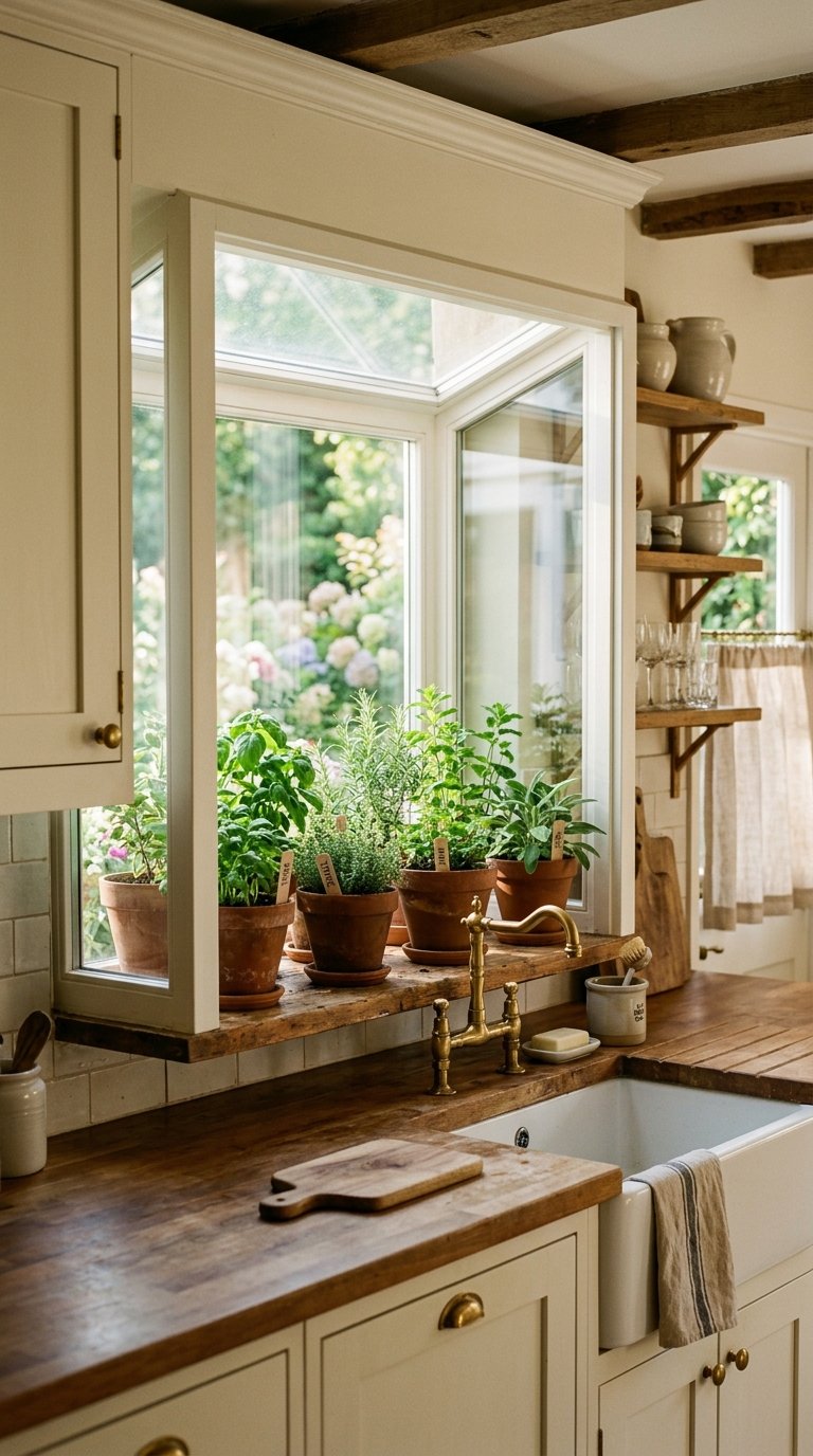 A Garden Window That Extends Beyond the Wall