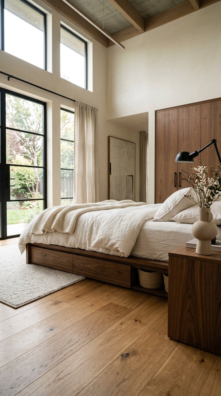 A Platform Bed With a Low-Profile Frame for a Clean, Modern Foundation