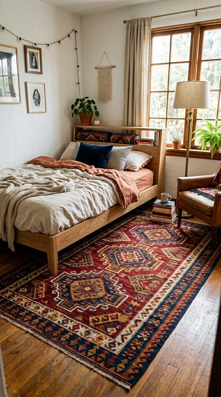 A Vintage Kilim Rug as the Floor's Statement Piece