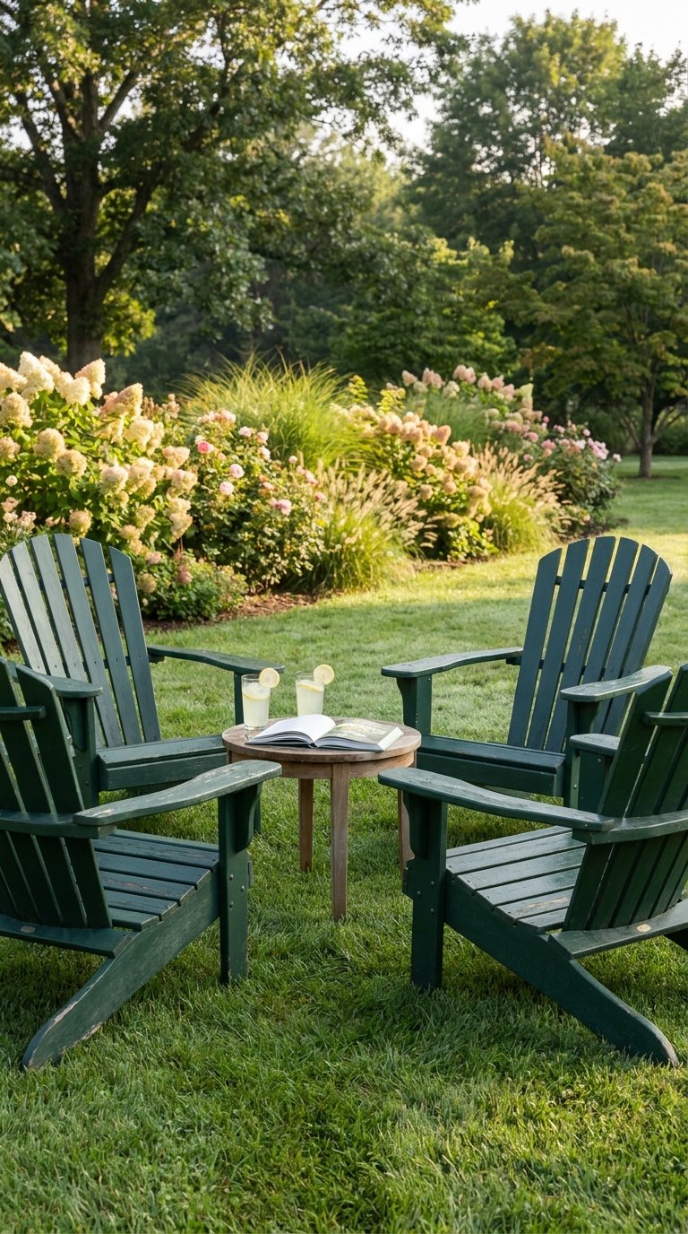 Add Adirondack Chairs Around the Garden