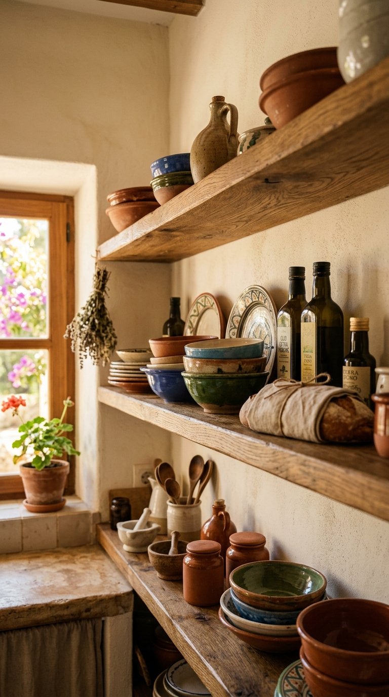 Add Open Shelving for Ceramic Display