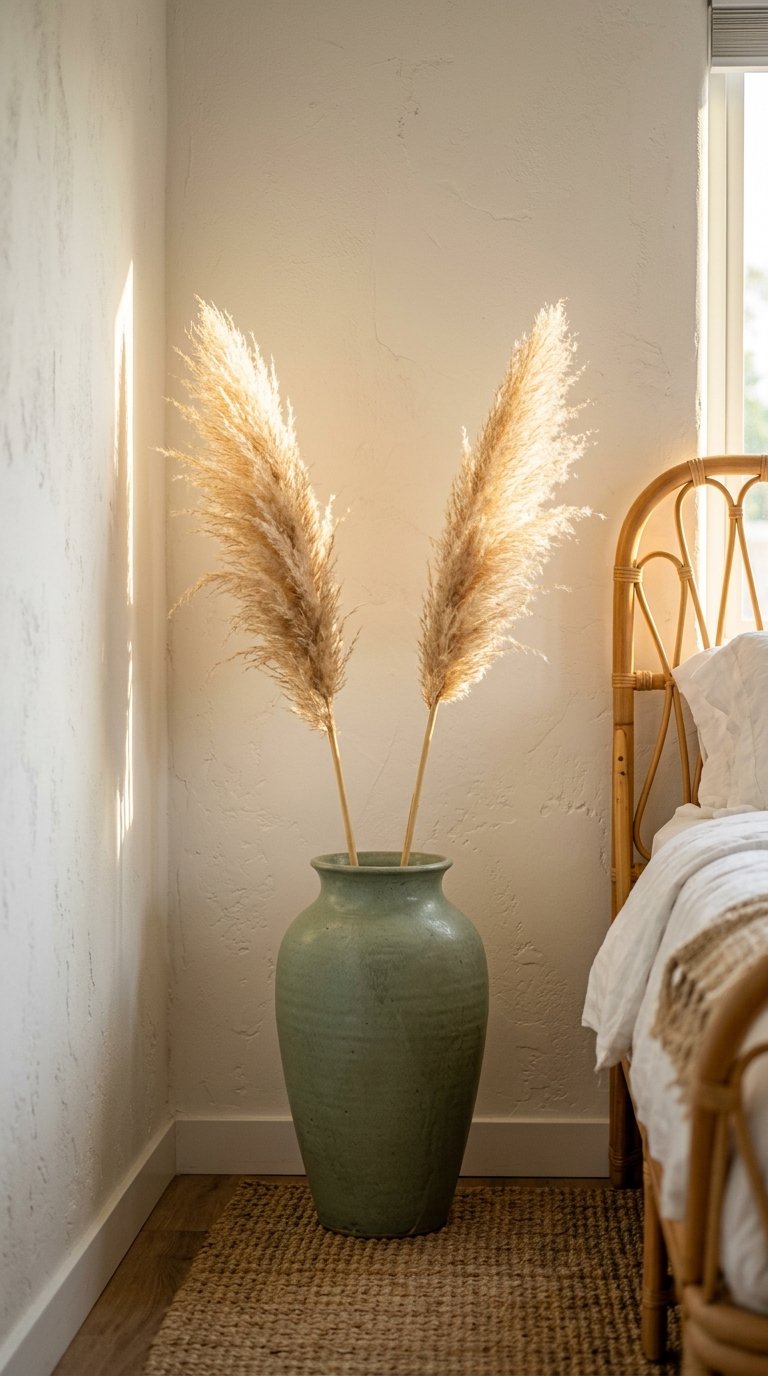 Add Pampas Grass in a Floor Vase