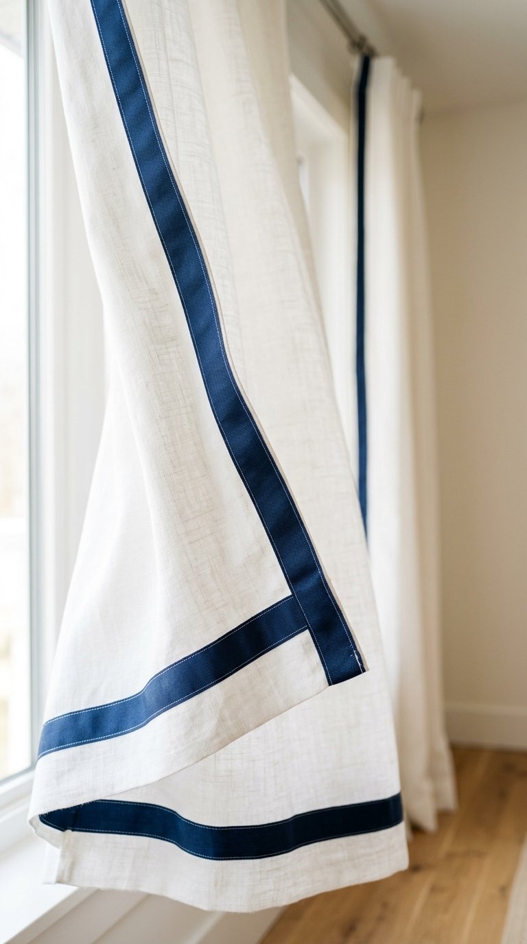 Add Trim to Plain Curtains